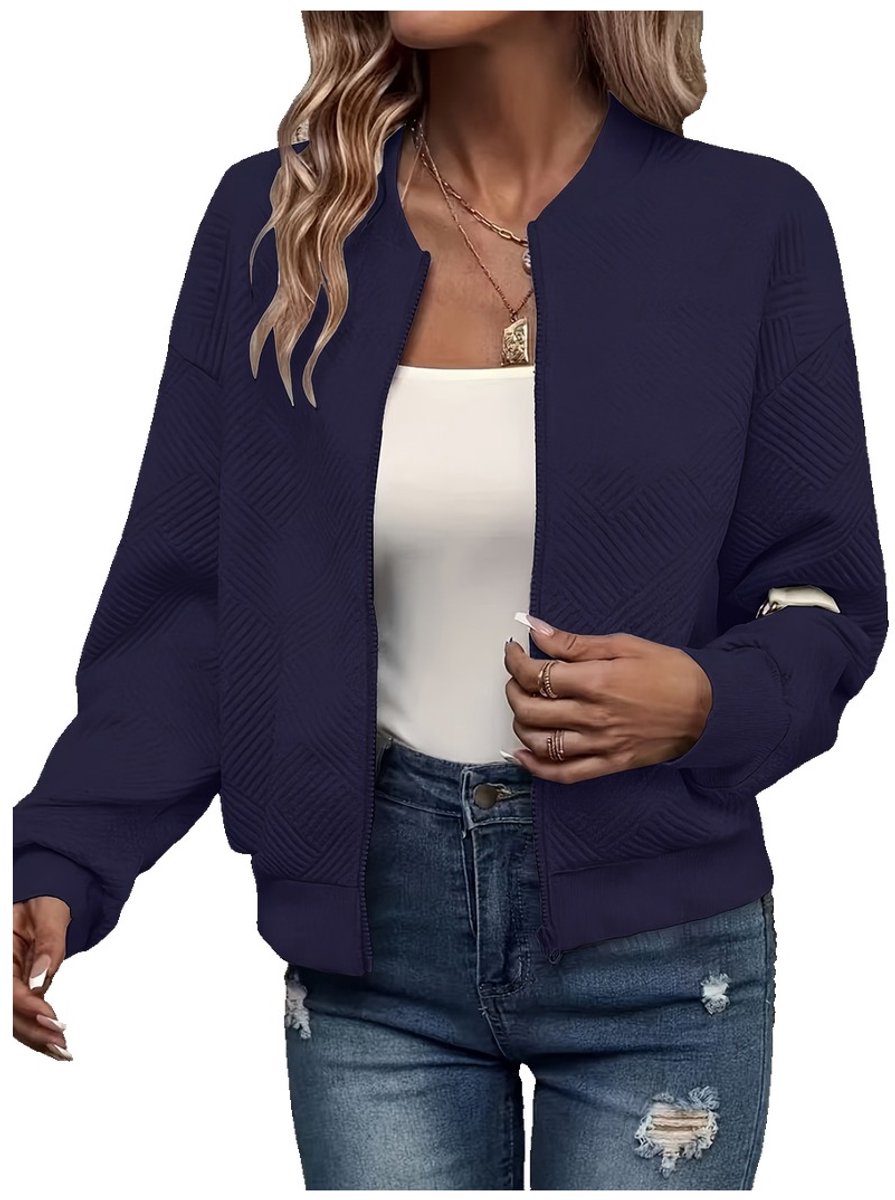 Currero Vest Dames Met Rits Sweater Cardigan Gebreid Sweaters Hoodie Warme Trui Lange Mouw Diepblauw