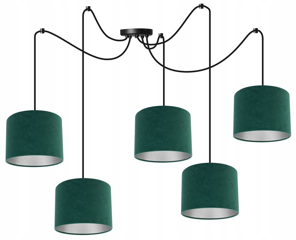 Hanglamp Spider Mediolan 5xE27 Chroom Glamour Loft