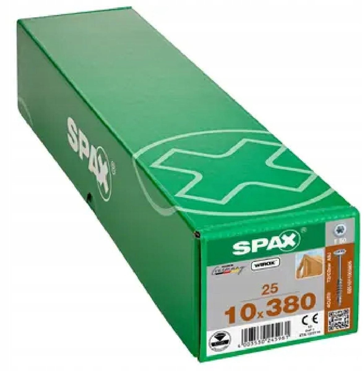 HI.FORCE WIROX Houtconstructieschroeven 10x380mm T50 - 25 stuks