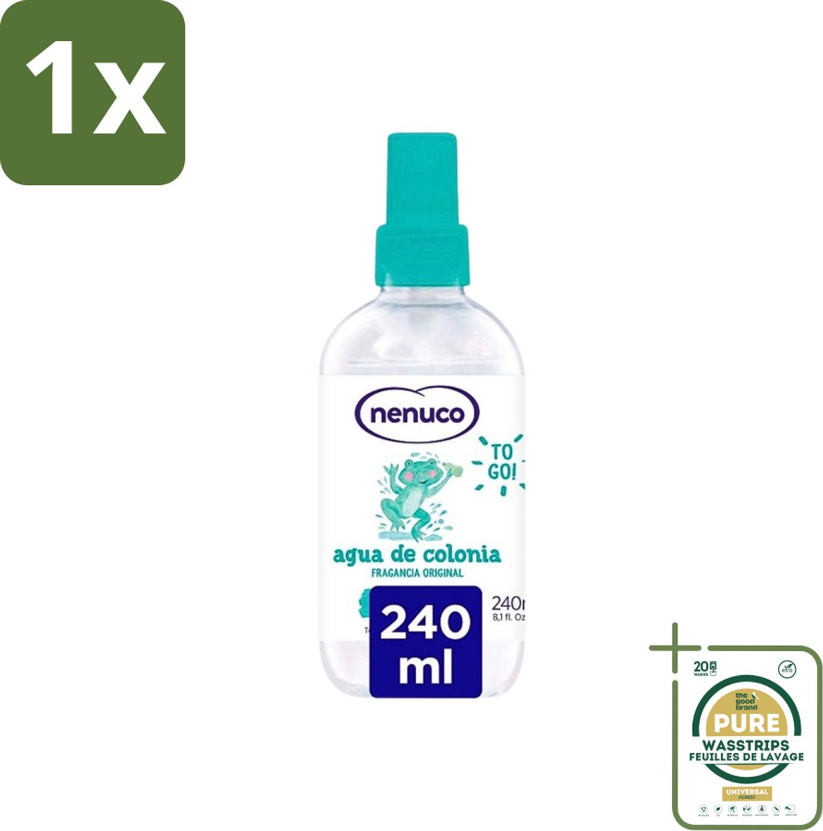 1 x Nenuco - Cologne - Eau de Cologne - Originele Geur - Sprayflacon - 240 ml- Nenuco Cologne - Eau De Cologne - Originele Geur - Frisse Geur - Baby Cologne