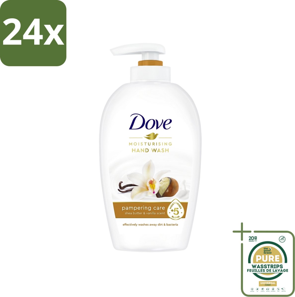 Dove - Handzeep - Pampering Care - Verzachtend - 250 ml - Voordeelverpakking - 24 stuks - Hydraterende handzeep - Zachte handen