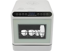 Compacte Vaatwasser - Mini Afwasmachine - Aanrecht Gebruik - Met Waterreservoir - Voor 4-6 Personen - Wit