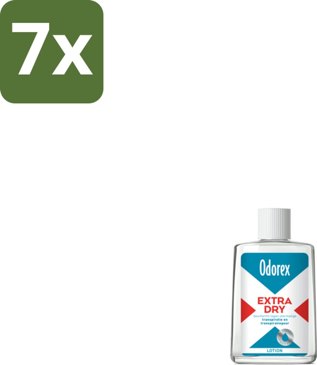 7 x Odorex Extra Dry Lotion 50 ml - Extra Dry - Overmatig Zweten - Zweetgeur - Deodorant - Zweetvermindering