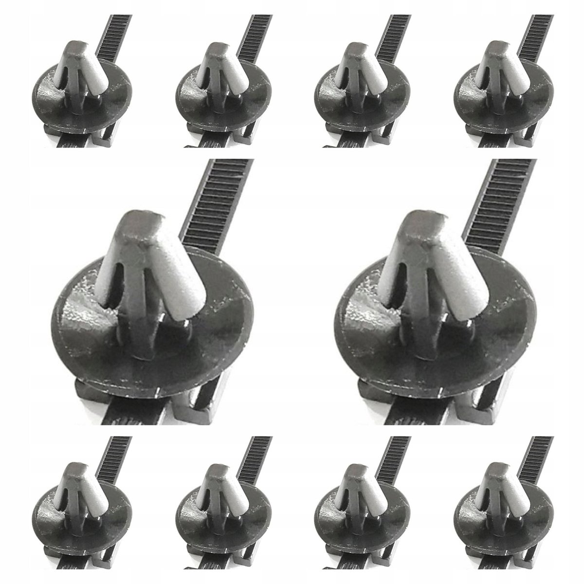 50x Kabelbinders met Clip - 200mm - UV-bestendig - PA66