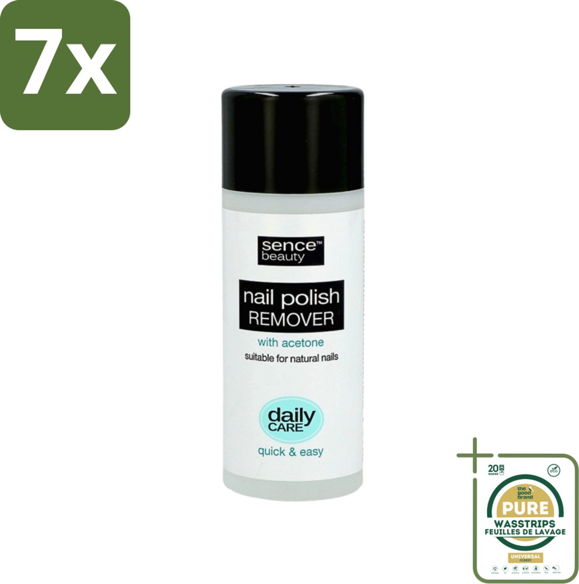 7 x Sence - Met Aceton - Nagellakremover - Krachtig - 200 ml - Grootverpakking - Nagellak Verwijderen - Aceton Nagellak Remover - Krachtige Nagellak Remover - Natuurlijke Nagels - Donker Nagellak Verwijderen