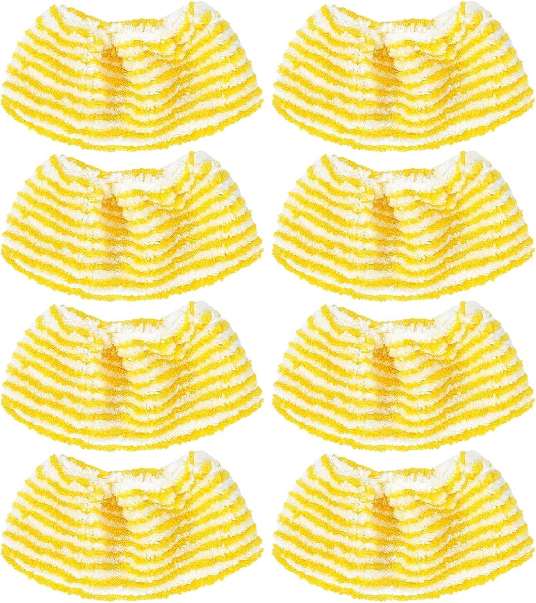 Set van 8 microvezeldoeken, geschikt voor Kärcher schoonmaakapparatuur, geel en duurzaam