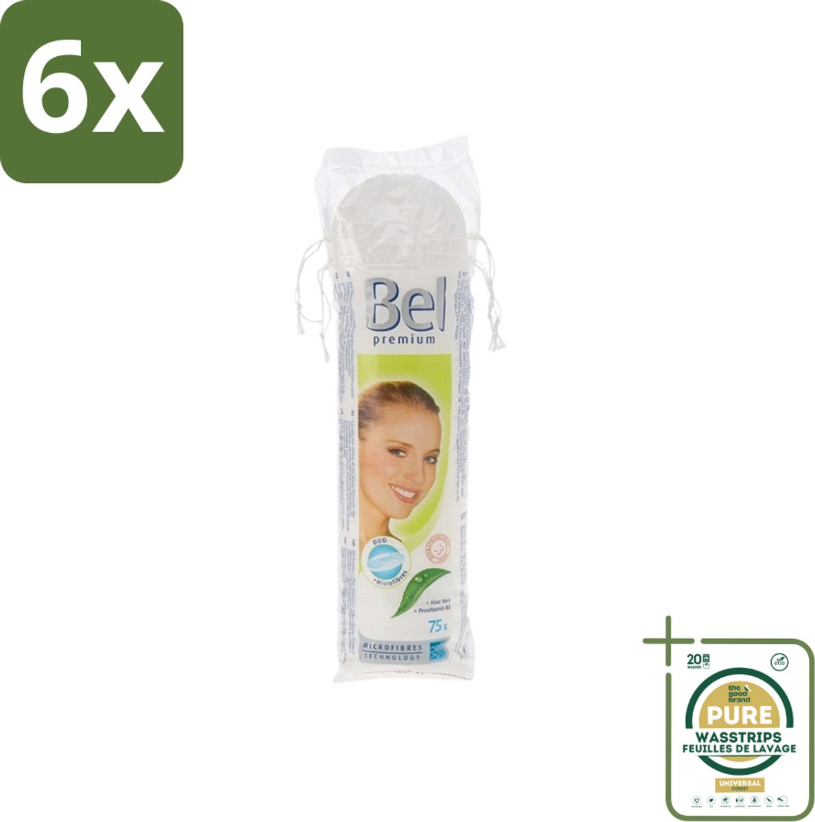 Hartmann Bel - Wattenpads Premium Klein Rond - 75 stuks per verpakking - Voordeelverpakking - 6 stuks - Katoen wattenpads - Milieuvriendelijke wattenpads
