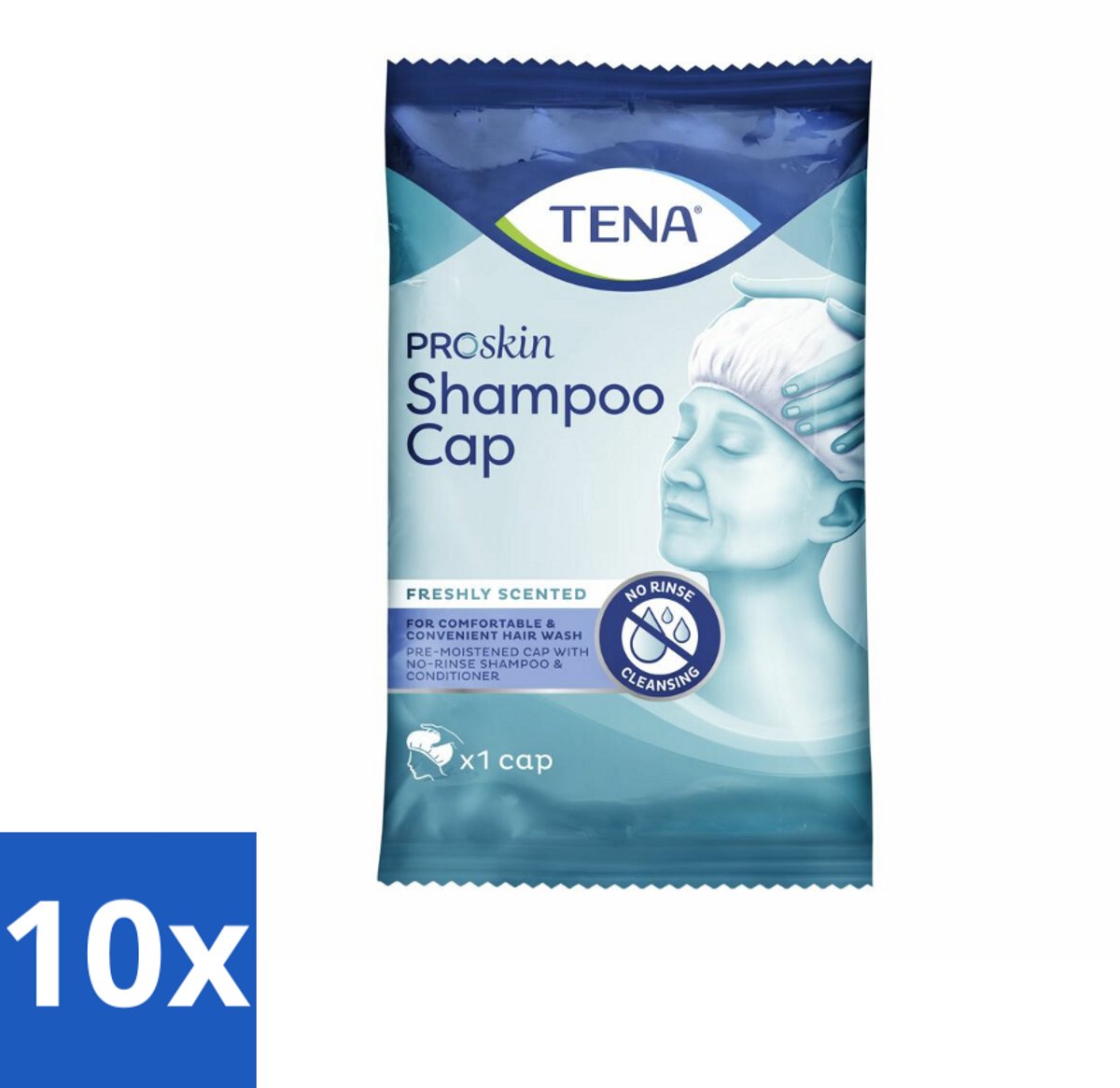 TENA - ProSkin – Shampoo Cap - Bulkverpakking - 10 stuks