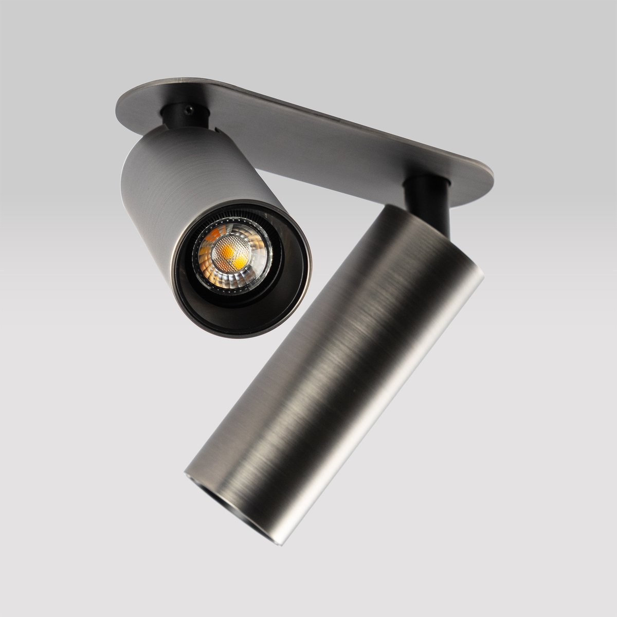KS Verlichting spot - Vigo - gun metal - 2lichts - plafondlamp - inbouw - dimbaar - GU10 - aluminium
