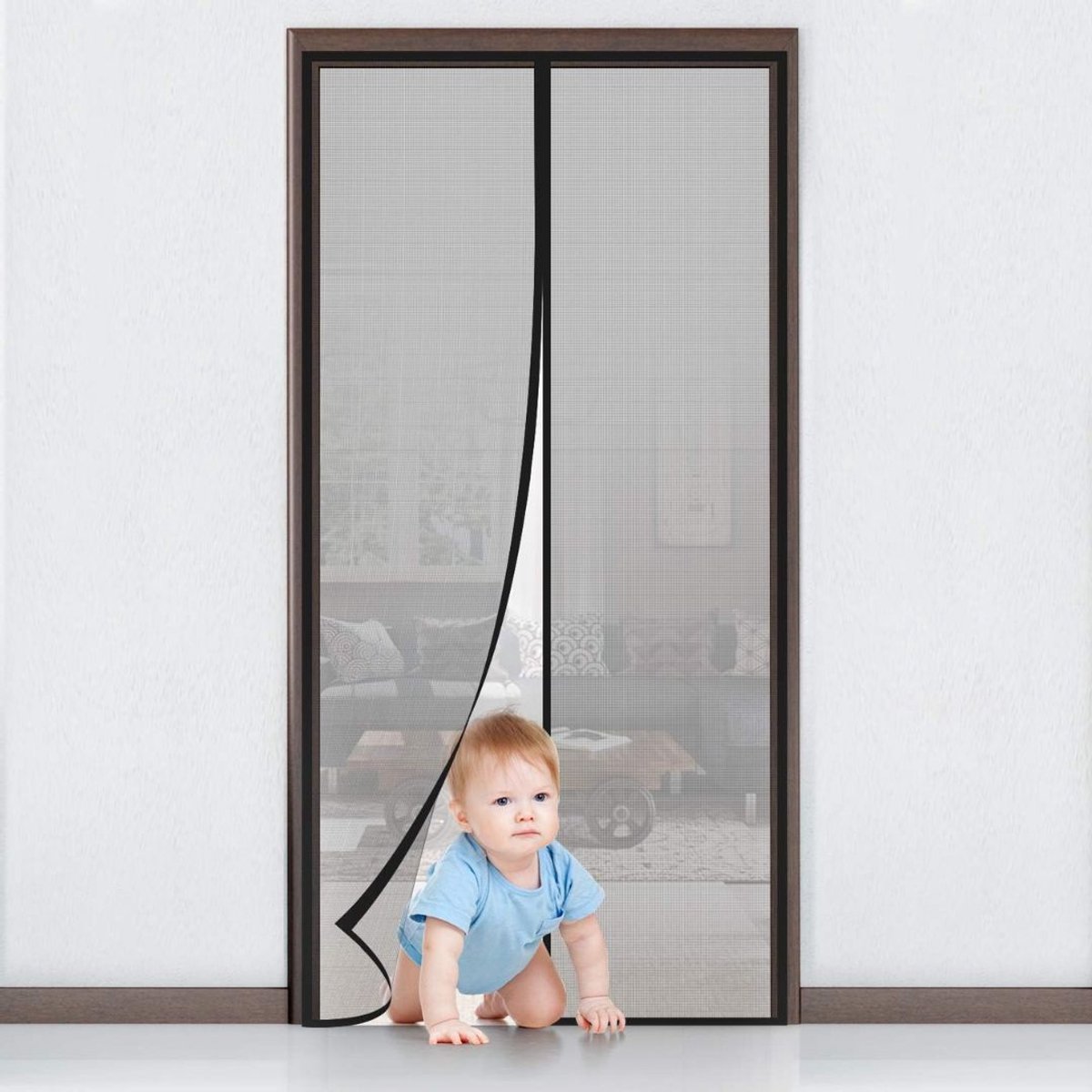 CRLYN® Vliegengordijn Deur - Insectenhor - Buiten houden - Automatisch sluitend