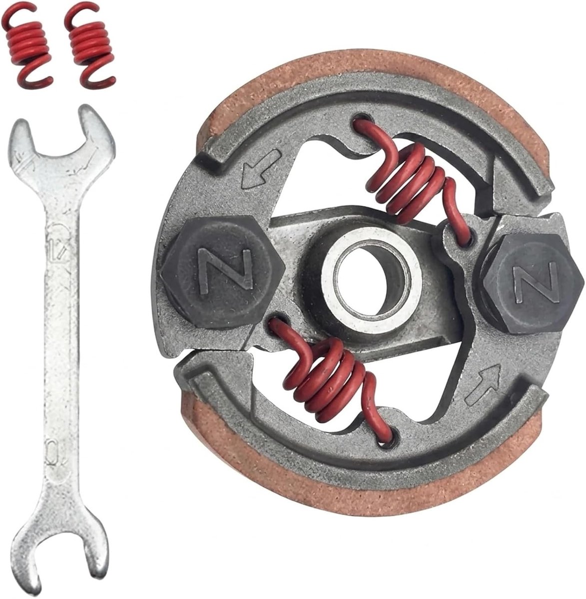 Koppelingset voor Pocket Bike, 75 mm met veren, aluminium 2-takt koppeling voor Mini Moto, Quad en Dirt Bike, geschikt voor 43 cc, 47 cc, 49 cc en 50 cc motoren