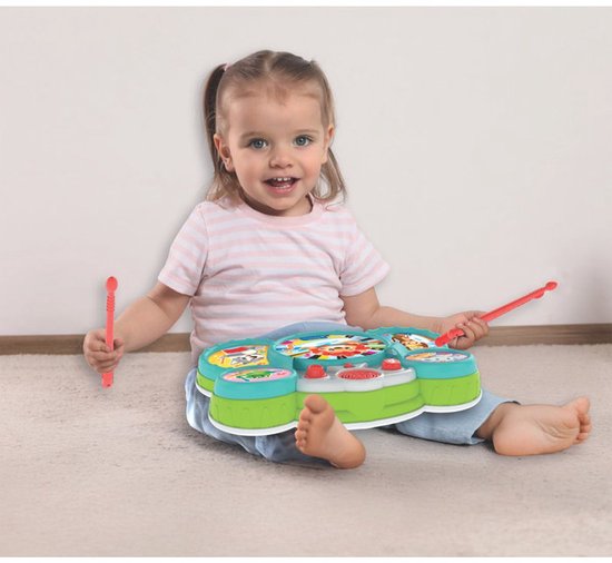 Clementoni Baby Drumstel Musicali - Kinder Trommel met Drumstokken en Muziek voor Kinderen - Drum Speelgoed Muziekinstrument voor Kids, Kind en Peuter van Clementoni — afbeelding 4