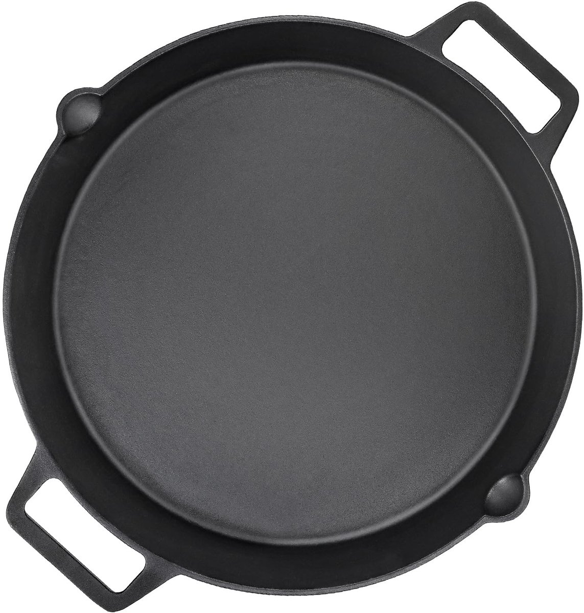 Elzusha - Gietijzeren Grillpan 40 cm - Multifunctionele Serveerkookpan met Handgrepen