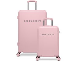 SUITSUIT Kofferset - Handbagage Koffer - Reiskoffer Groot - Kofferset 2 delig - 124L - TSA Slot - Evolution Powder Pink