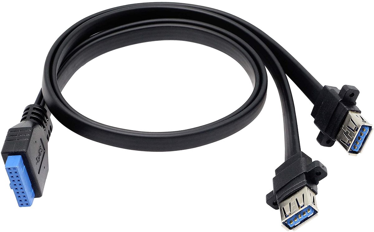 Elzusha - USB 3.0 Front Paneel Kabel met 2 Poorten (50cm)
