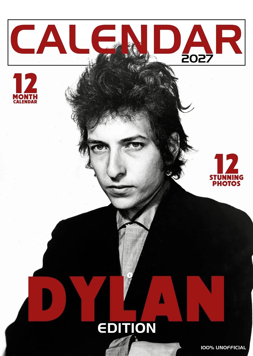 Bob Dylan A3 Kalender 2027