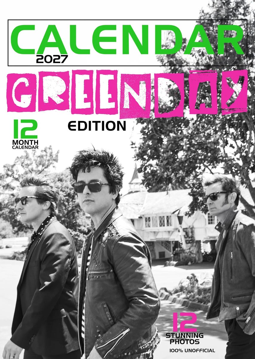 Green Day A3 Kalender 2027