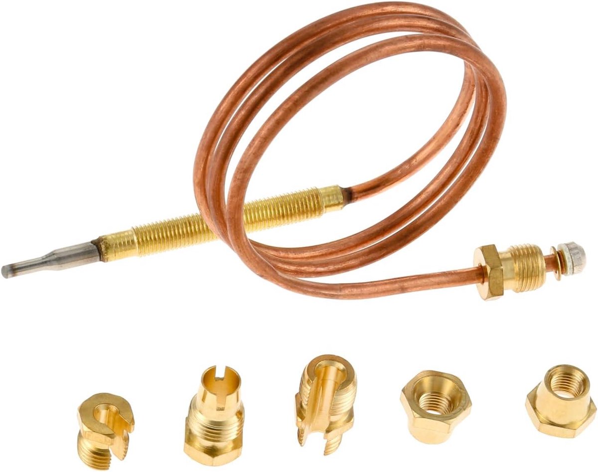 Thermo-element - Vlamuitvalbeveiliging - Gasapparaten Beveiligen - Universele Pasvorm - 60 cm - Zilverkleurig