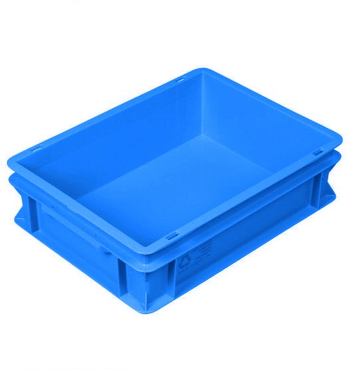 Stapelbak kunststof 400x300x120 mm 10 liter blauw - Euronorm - Grijprand