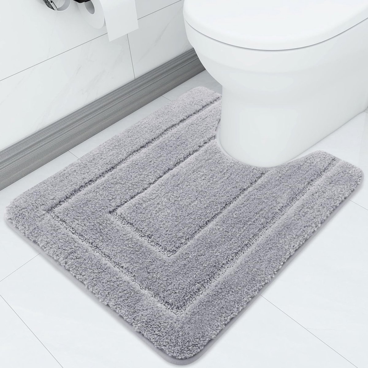 Elzusha - Microvezel Badmat met U-vorm 50 x 60 cm