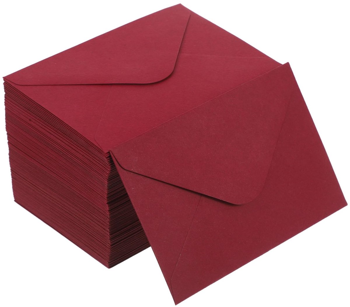 Elzusha - 100 Stuks Vintage Enveloppen Wijnrood - Minimalistisch Ontwerp voor Kaarten en Uitnodigingen
