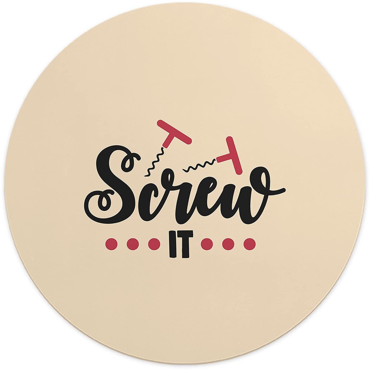 Questo Casa, Ronde digitaal bedrukte muismat, antislip onderkant, voor kantoor en thuis, diameter: 22 cm - ShopVlot