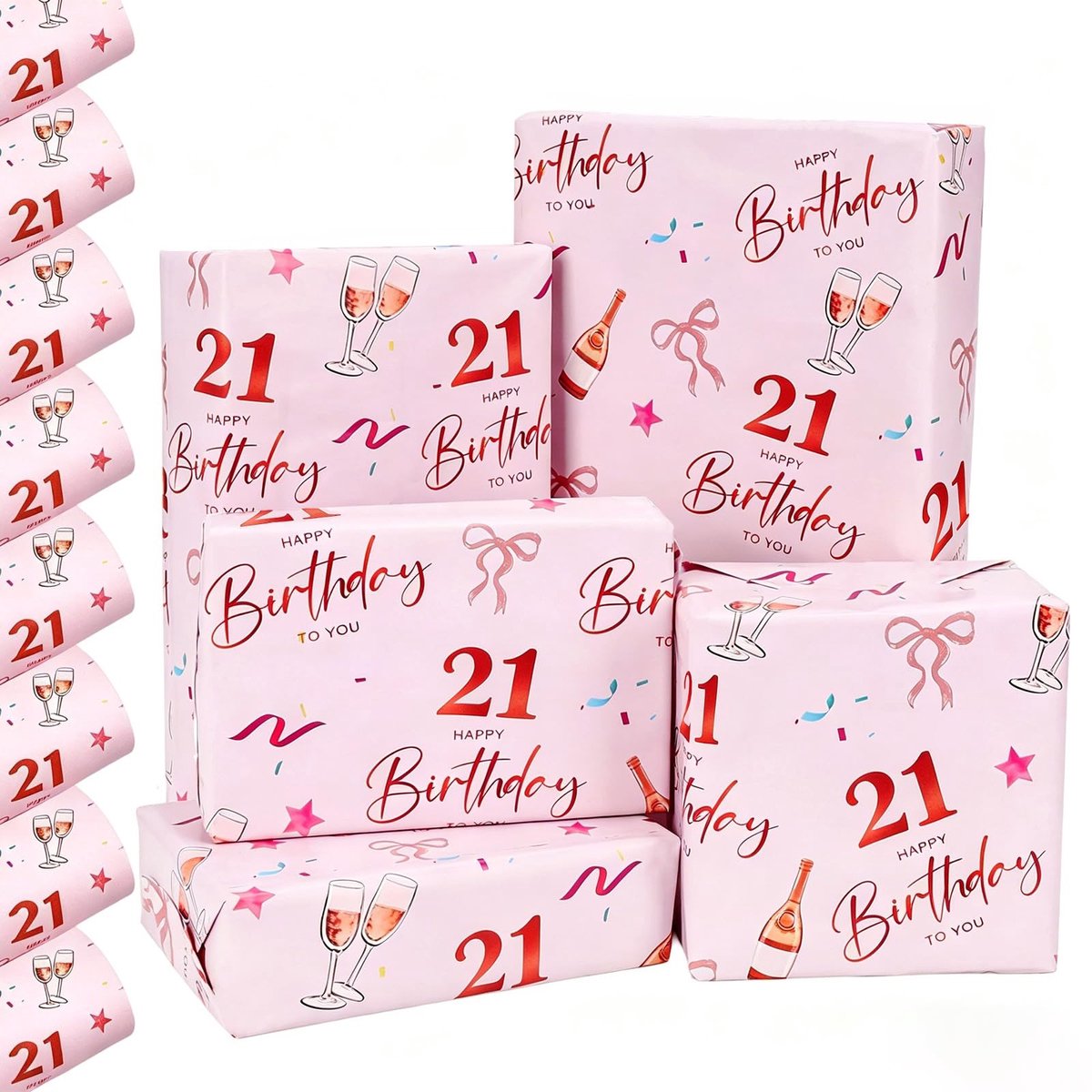 Elzusha - 21e Verjaardag Inpakpapier Set