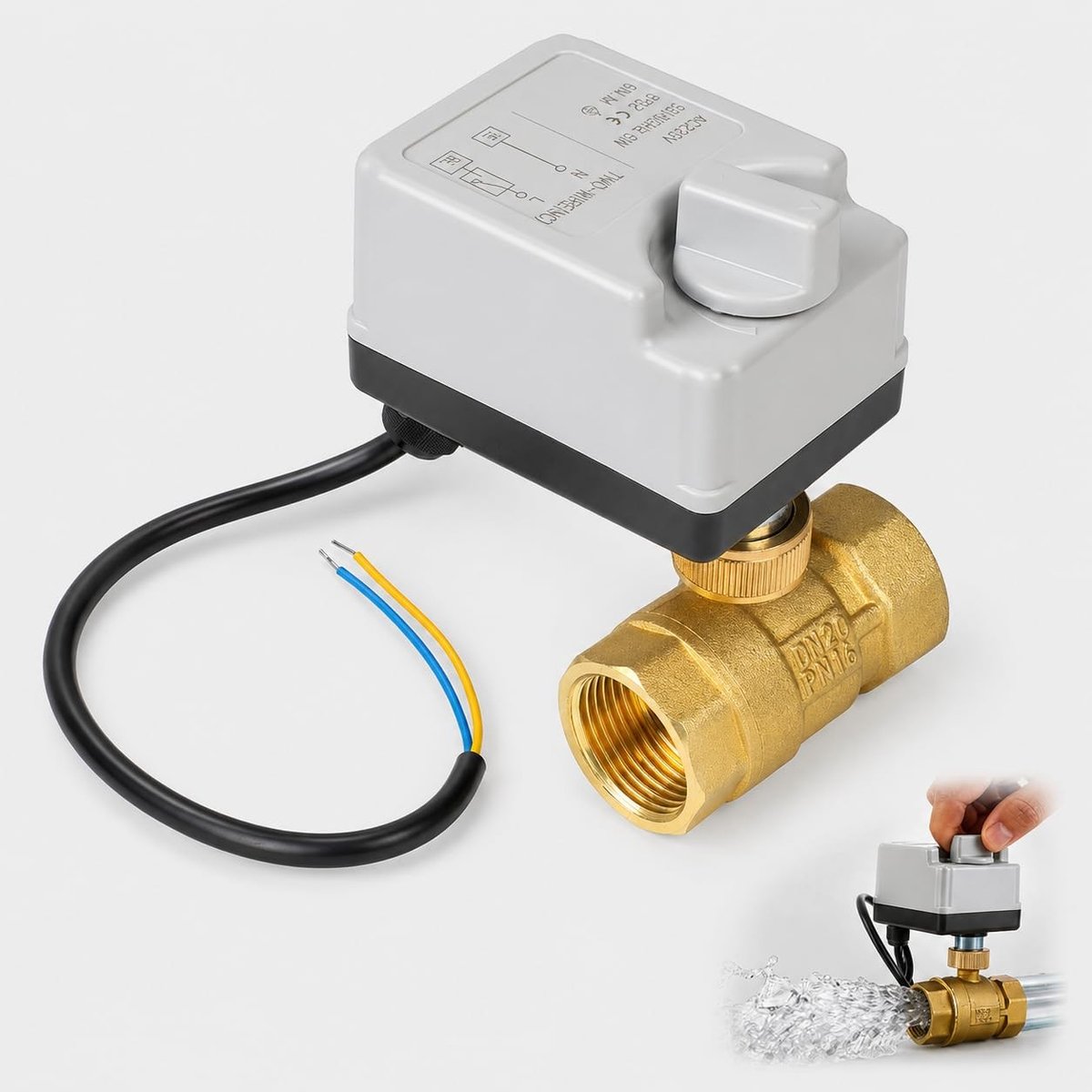 Elzusha - 2-Weg Motor Ballonklep met Handmatige Functie