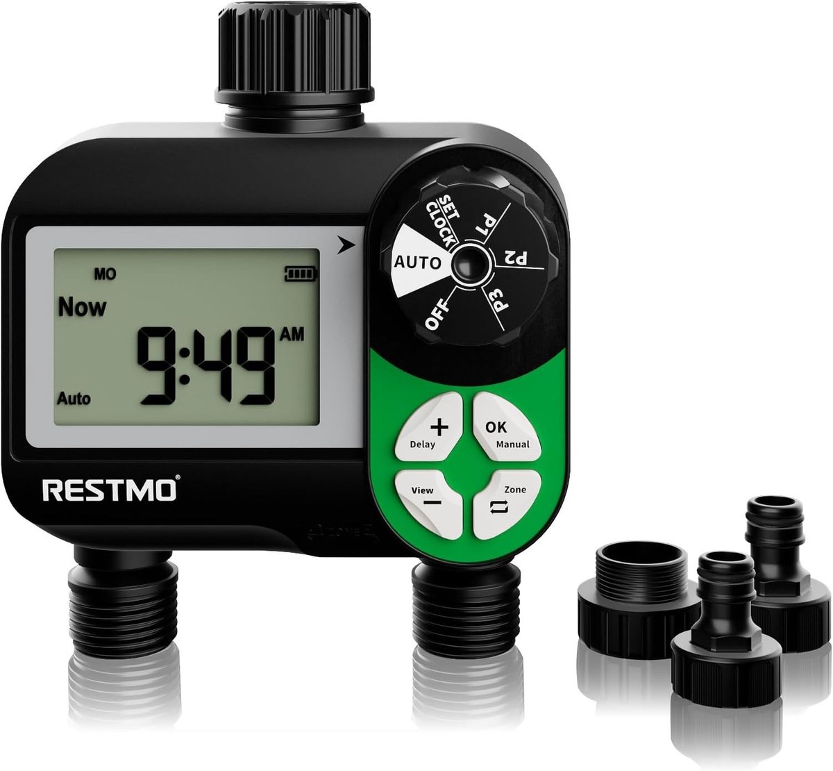 Multifunctionele Tuin Sprinkler Timer met 3 Instellingen voor Efficiënte Besproeiing, Ideaal voor Tuin, Buitenkranen en Grasvelden, 2 Zones