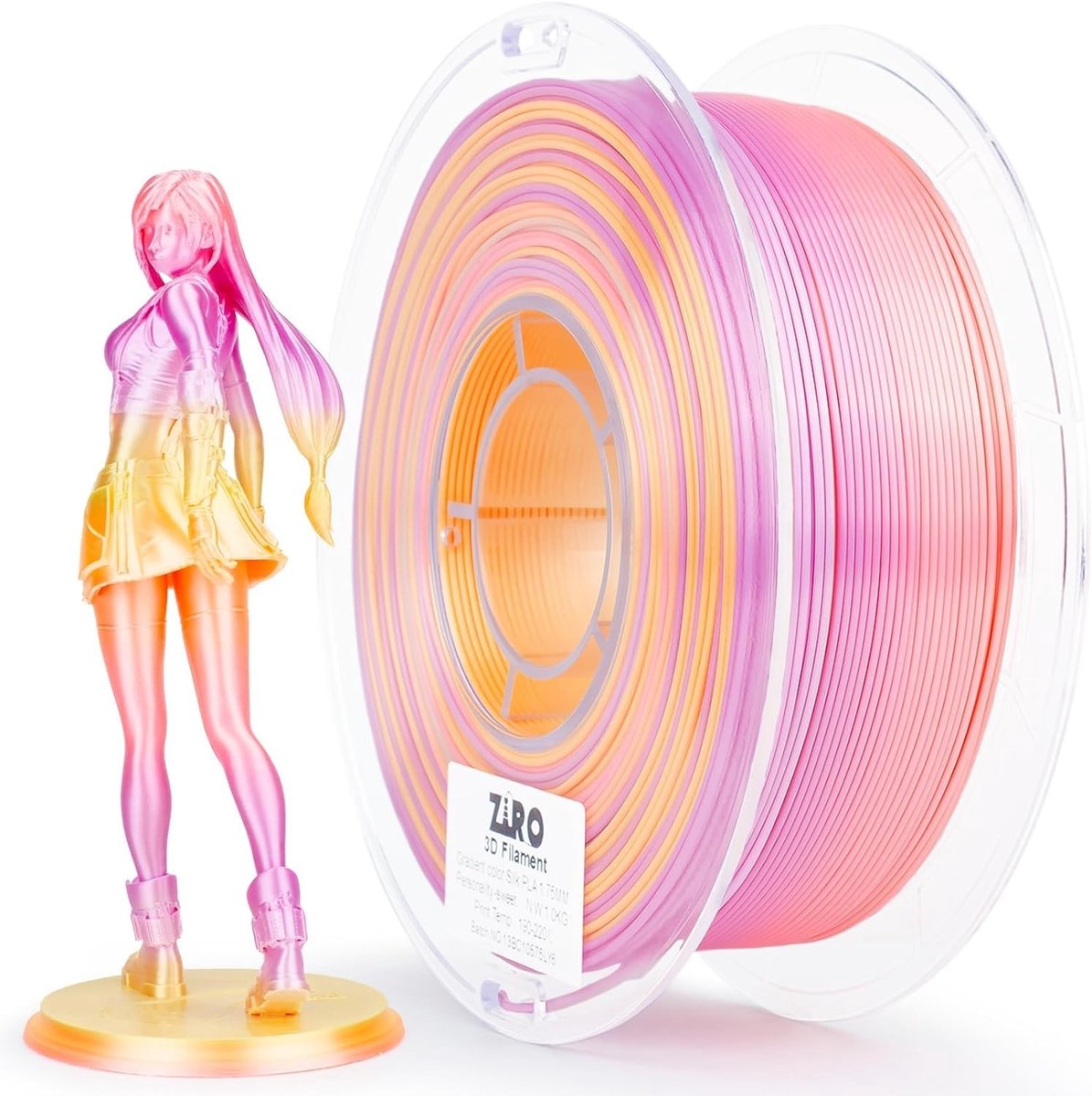 Elzusha - Multicolor PLA Filament voor 3D Printen, 1.75mm