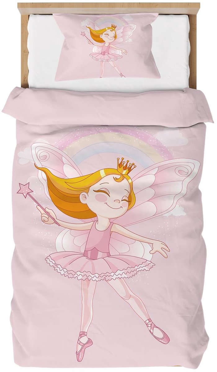 Elzusha - Meisjes Bedlinnen Set 90 x 190 cm met Kussensloop van Microvezel