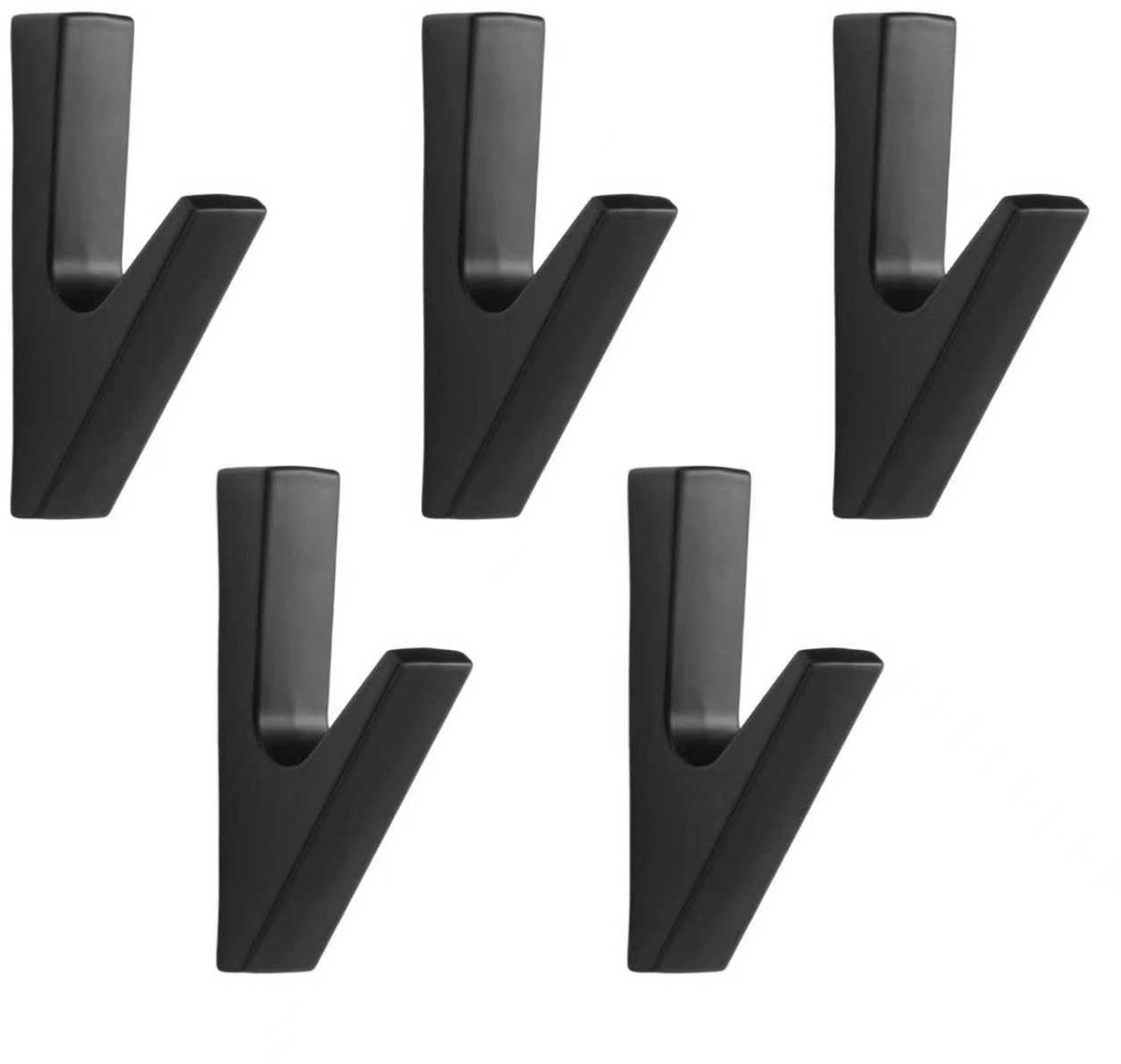 Elzusha - Set van 5 Wandhaken voor Geluidsisolatiepanelen Zwart