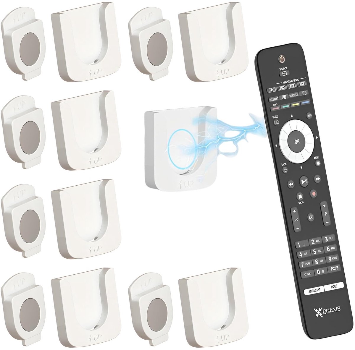 Elzusha - Magnetische Remote Control Houder met Zelfklevende Achterkant, Set van 6