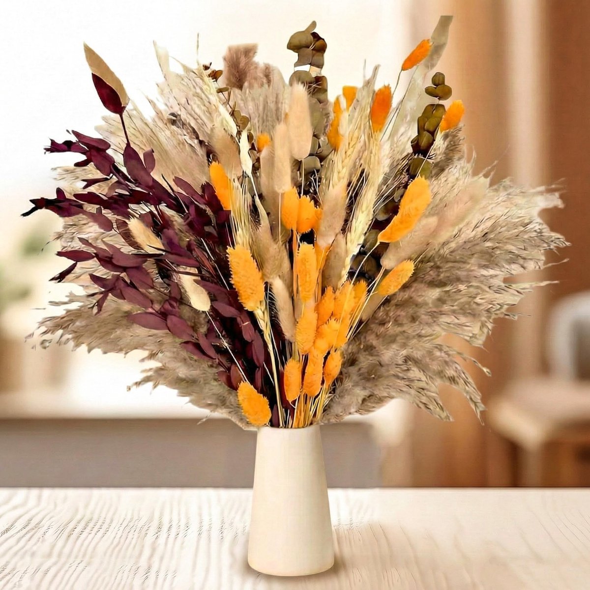 Elzusha - Set van 100 Gedroogde Pampas Grassen voor Decoratie