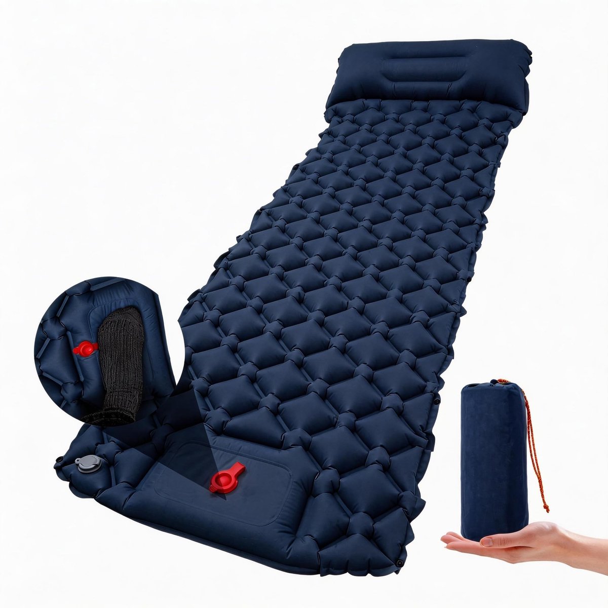 Solidchoice - Ultralichte Luchtmatras voor Camping - Ideaal voor Trekking en Outdoor Activiteiten