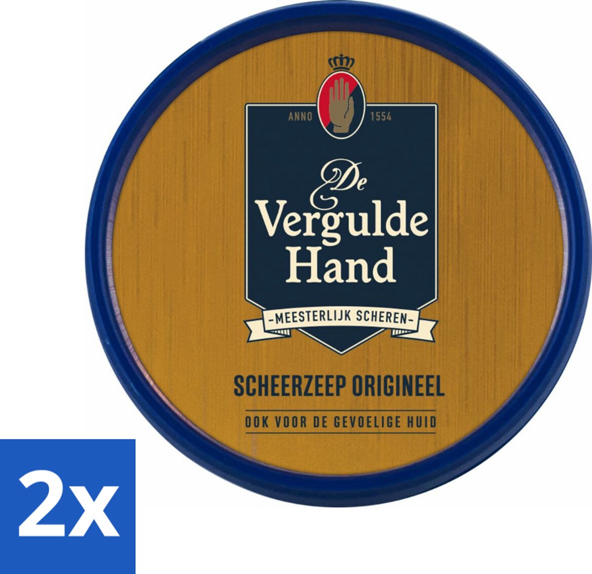 Vergulde Hand Scheerzeeptablet 75 gr - Voordeelverpakking - 2 stuks