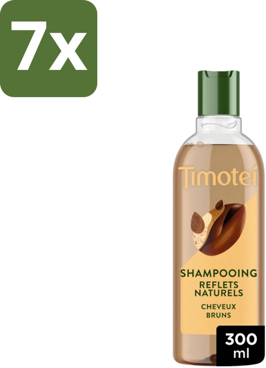 7 x Timotei - Shampoo - Intens Bruin - 300 ml - Bruin Haar Shampoo - Natuurlijke Henna Shampoo - Intens Bruin Haar - Haar Verzorging - Henna Extract