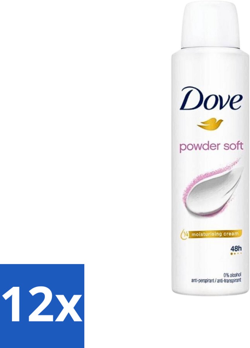 12 x Dove - Deospray - Powder Soft - 150 ml - Deodorant - Dove - Poederachtige Geur - Langdurige Bescherming - Alcoholvrij