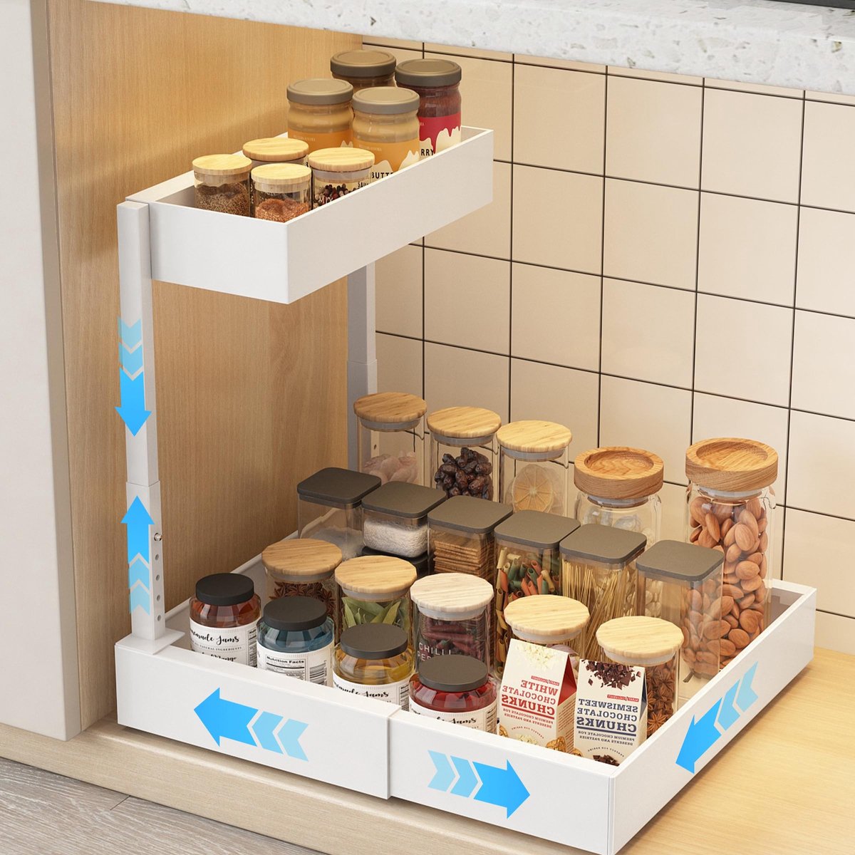 Elzusha - Uittrekbare Organizer voor Onder de Wastafel