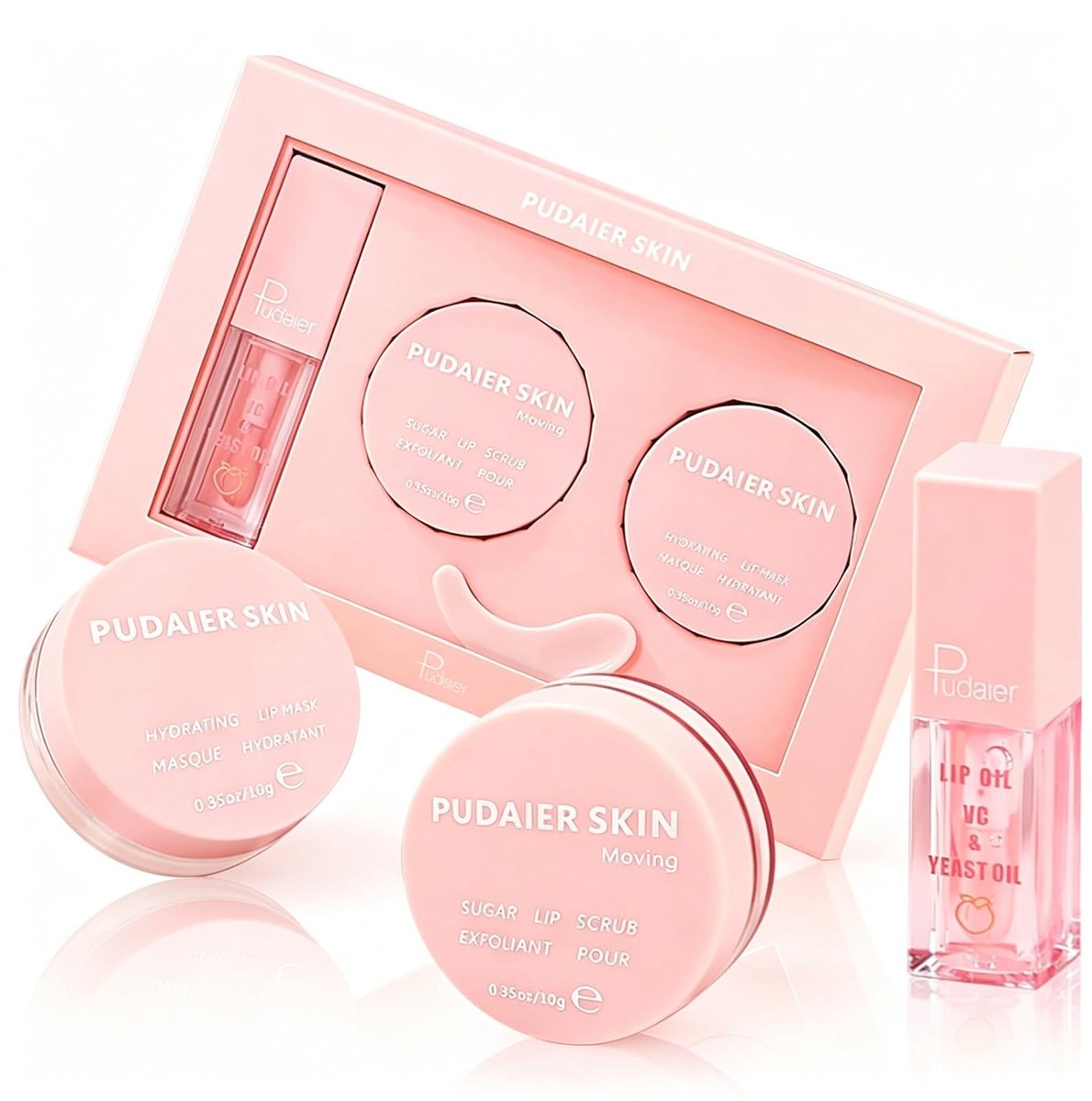 Elzusha - 3-in-1 Lipverzorgingsset met Exfoliator en Masker