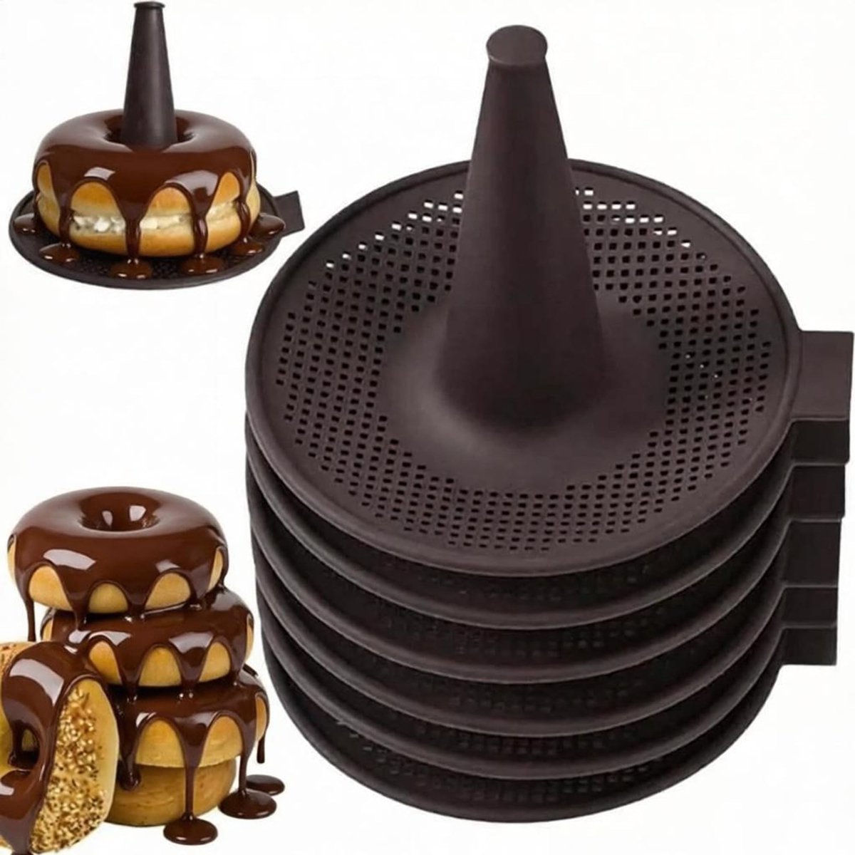 Elzusha - Herbruikbare Siliconen Donut Bakvorm voor Donuts en Muffins