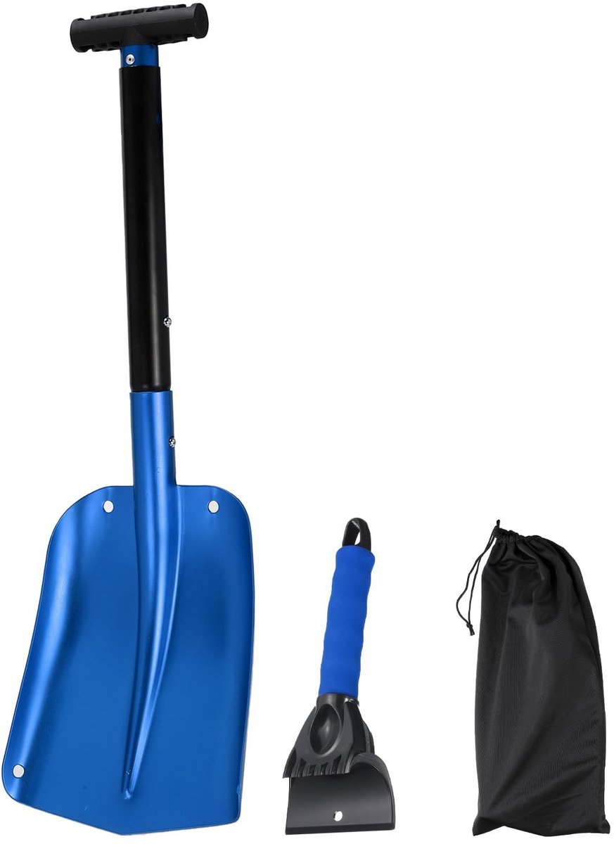 Elzusha - 3-in-1 Aluminium Sneeuwschep met Opbergtas
