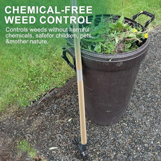 Onkruidverwijderaar Lange Steel - Staande Weder - Tuin Onderhouden - Voetbediening Hefboom - 110 cm - Zilver — afbeelding 5