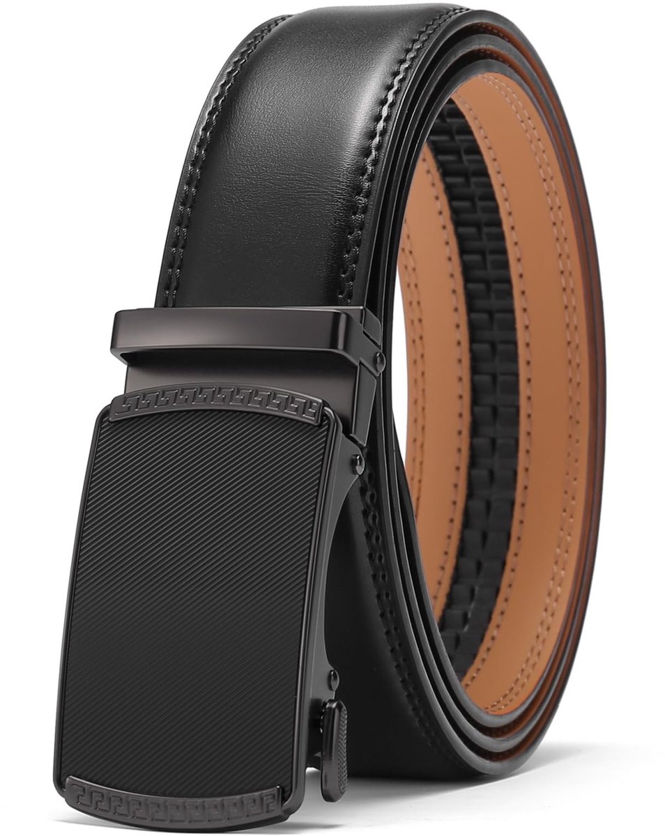 Elzusha - Heren Leren Riem met Automatische Sluiting