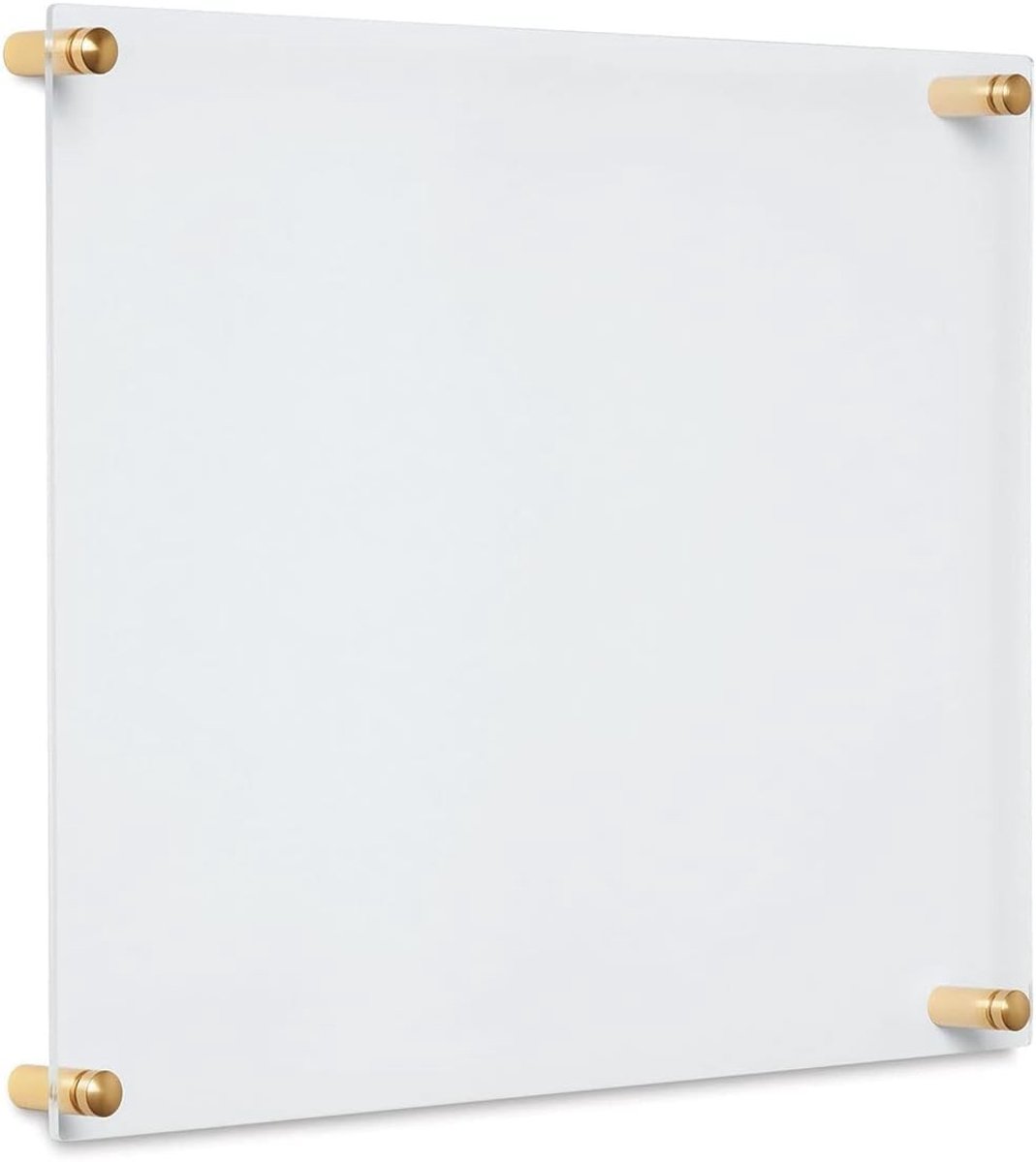 Elzusha - Dubbel Paneel Floating Fotolijst voor 8x10 Inch Foto's - Met Gouden Bevestiging