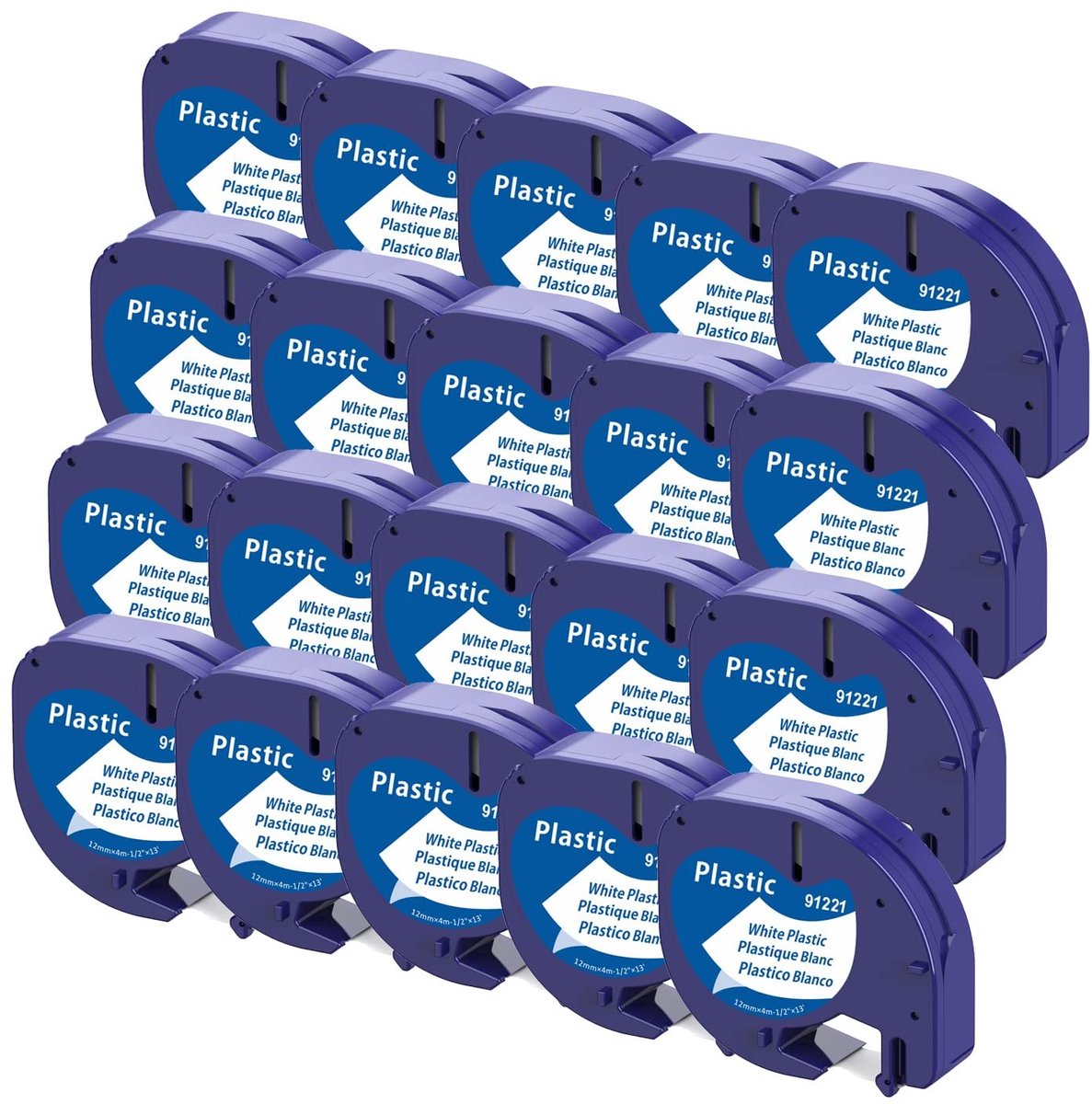 Elzusha - 20 Stuks Labeltape Compatibel met Dymo Letratag