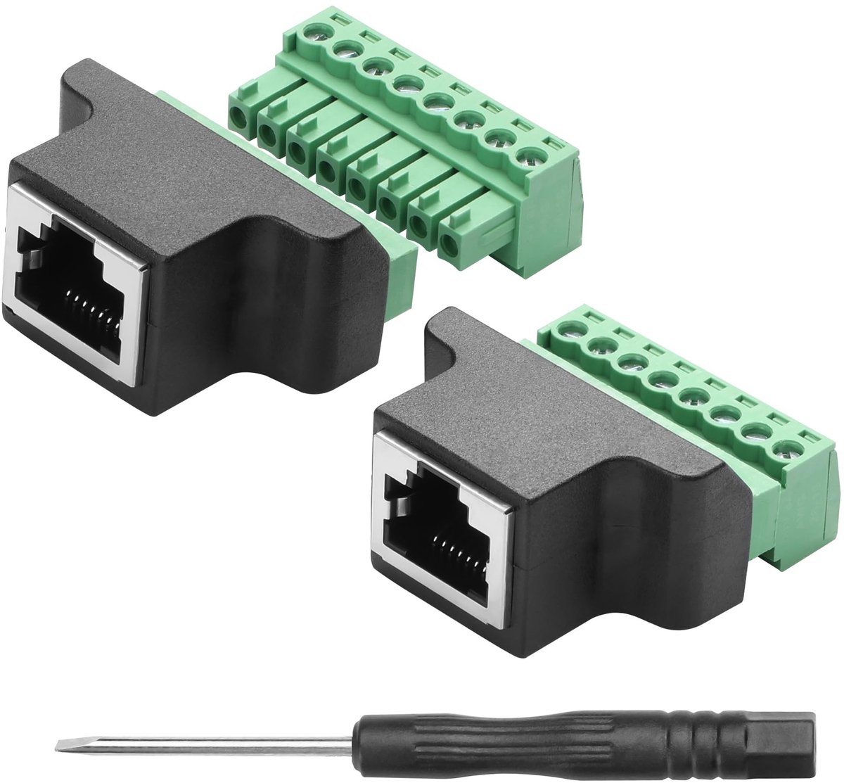 Elzusha - RJ45 Schroefklem Adapter voor Netwerkverbindingen