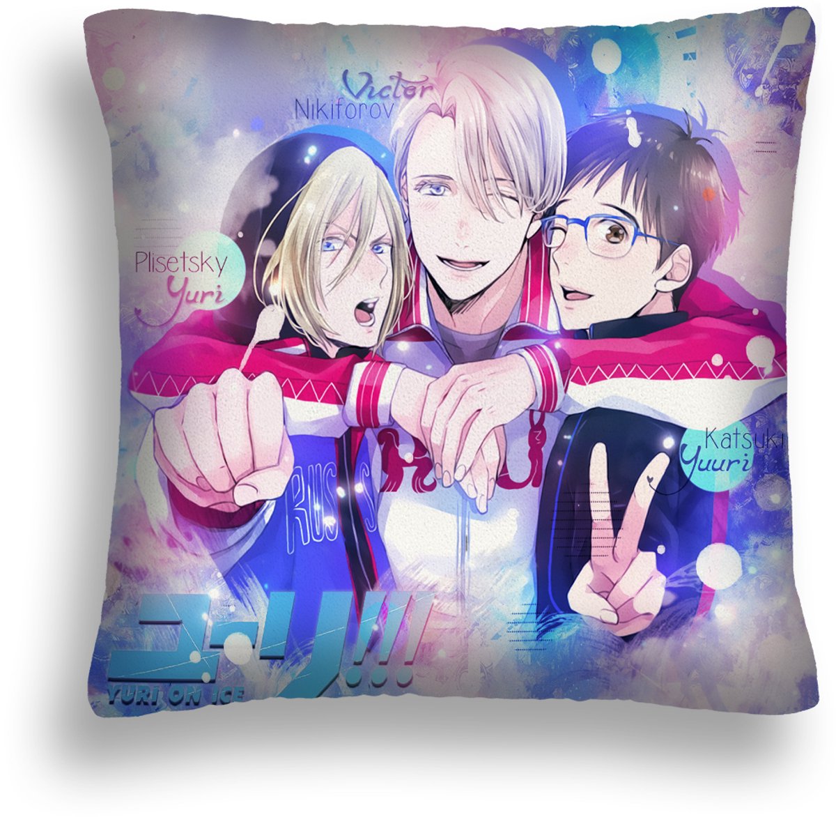 Decoratieve Anime Kussen 40x40cm - Vrienden Basketbal Thema