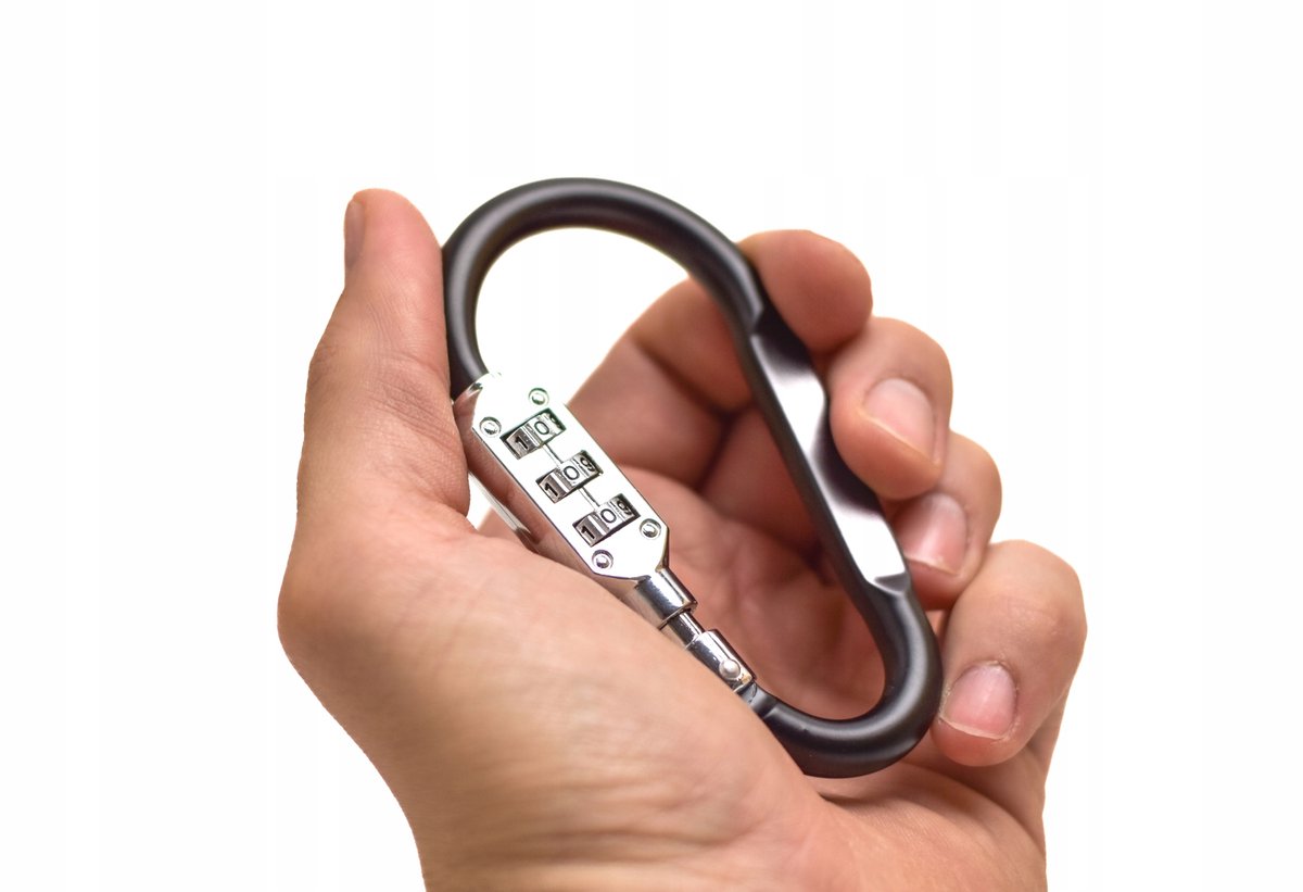 Grote Karabijnhaak Hangslot met Cijferslot - Aluminium
