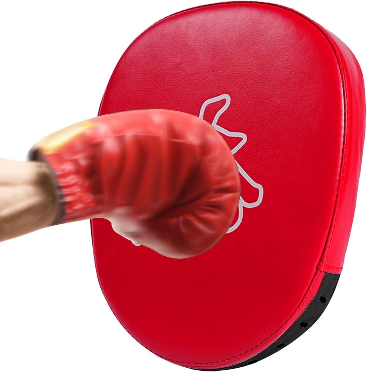 Trapkussens Vechtsport - Karate Kick Pad - Training Technieken - Dubbele Stabiliteit Grip - 24.5 x 19.5 cm - Rood